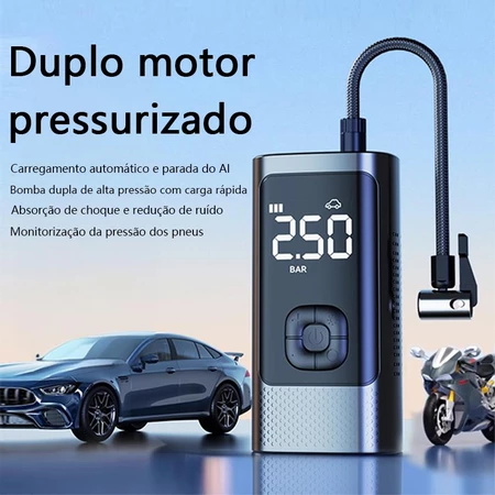 Adeus ao pneu murcho: Por que você precisa de um Mini Compressor Portátil 4 em 1 no seu porta-malas